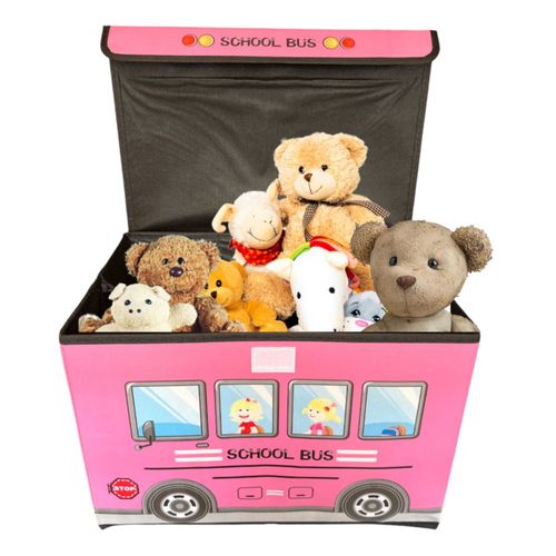Caja Juguetero Organizador Contendedor Plegable Infantil Para Niños (Rosa)