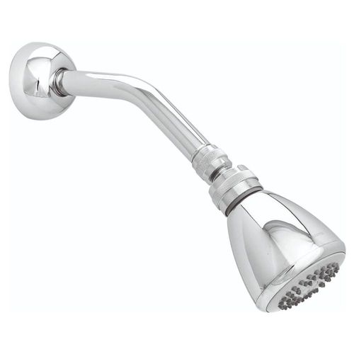 Regadera Urrea 296B con Brazo y Chapetón a Pared, Acabado Cromo, Diámetro 8 cm