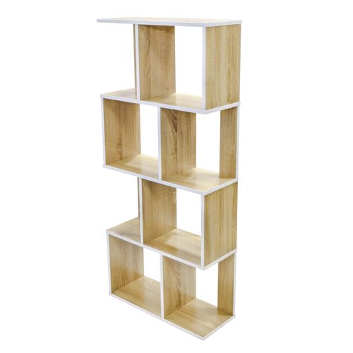 Librero Top Living Minimalista 5 Niveles Beige y Blanco