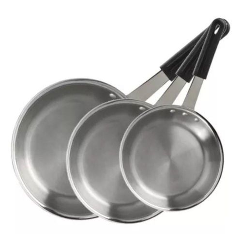 Juego de Sartenes Acero Inoxidable 20/24/26 cm Con Mango De Neopreno 3 Pzs Möven