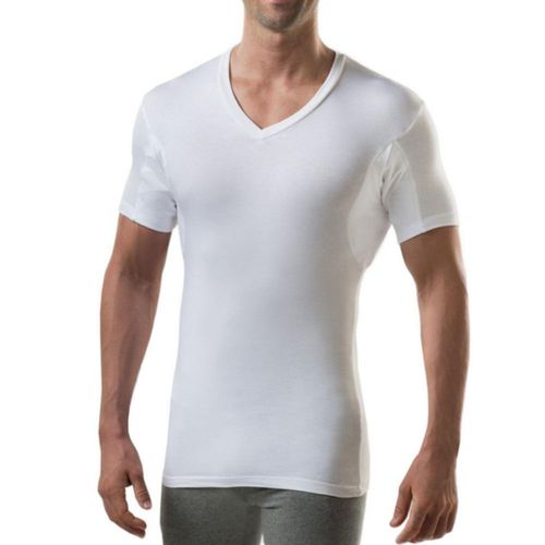 Camiseta interior THOMPSON TEE de rayón cuello en V ajuste entallado talla M color blanco