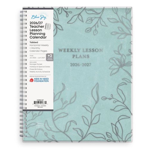 Planificador Blue Sky 21x29 cm 2026‑2027 Prairie Aqua