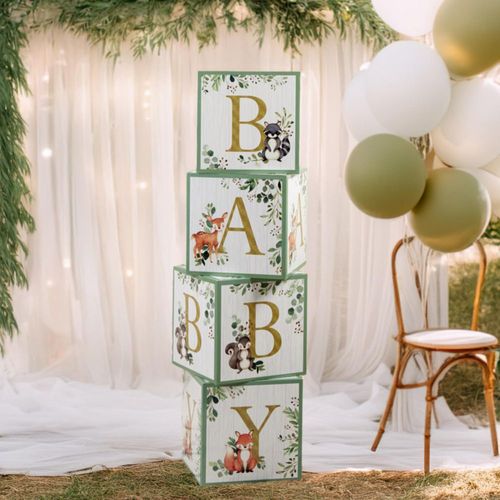 Cajas de bebé Kate Aspen Bosque 30 cm juego de 4