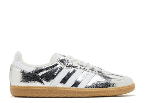 Zapatilla adidas Originals Samba Plateado/Blanco Talla 6 (Mujer)