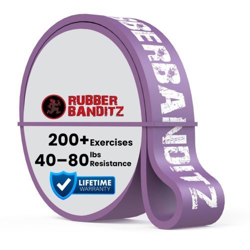 Banda de resistencia Rubberbanditz 40-80 lb púrpura