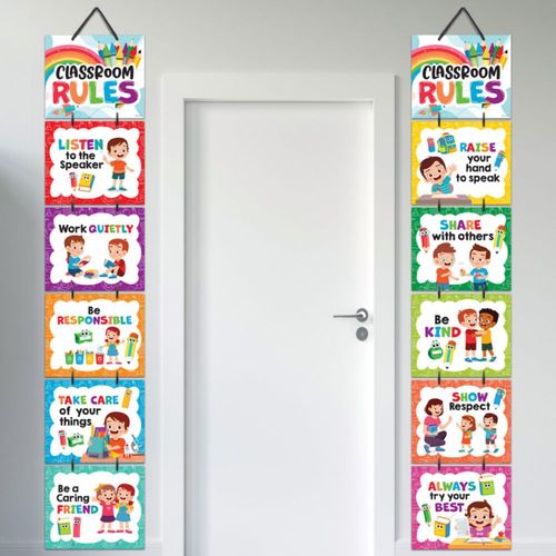 Póster Laminado de Reglas del Aula 30 × 25 cm – Decorably