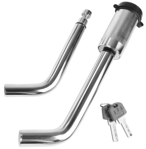 Candado de enganche MAXXHAUL 1/2" y 5/8" cromo antirrobo
