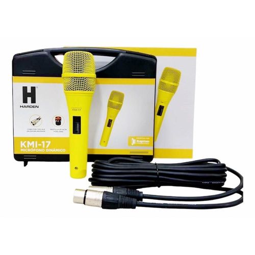 Microfono amarillo profesional alambrico kmi 17