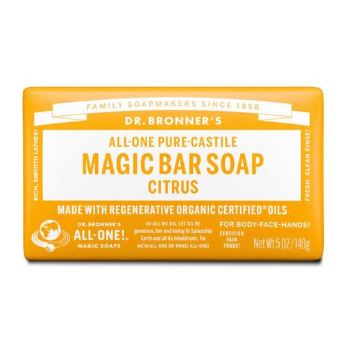 Jabón de barra Dr. Bronner's 140 g Cítrico Naranja Vegano