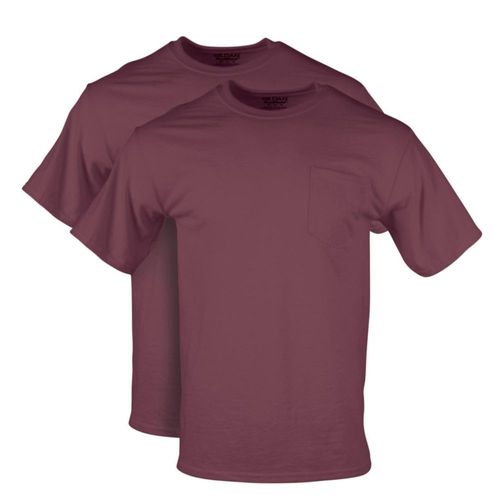 Camiseta Gildan DryBlend Workwear Pack de 2 Granate Talla XL