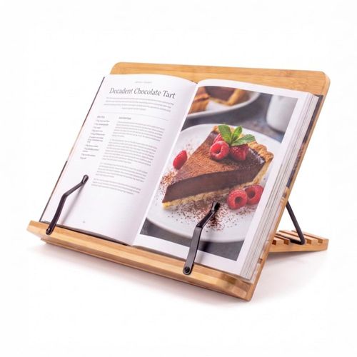 Soporte para Libros Domisso Mediano Ajustable y Plegable de Bambú