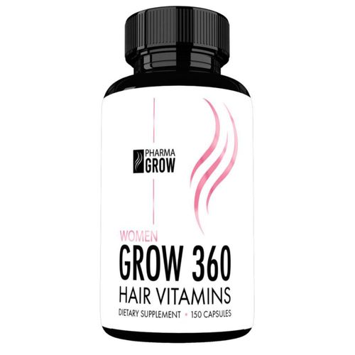 Pharma Grow Hair Vitamins Women Grow 360 |150 Cápsulas| Fortalece El Cabello, Reduce La Caída Y Estimula El Crecimiento Desde La Raíz En Mujeres