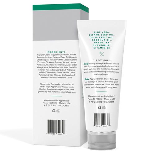 Exfoliante para Cuero Cabelludo AppleBiotic 177 ml Azúcar Té y Coco