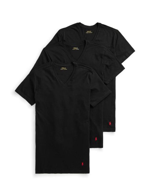 Camiseta POLO RALPH LAUREN de corte clásico cuello en V pack de 3