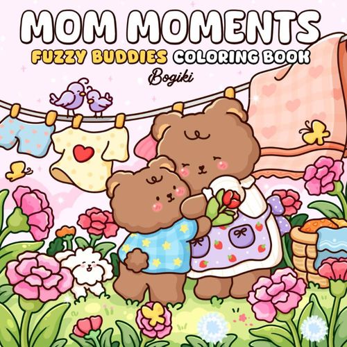 Libro para colorear Majosta Mom Moments: Escenas de madre e hijo
