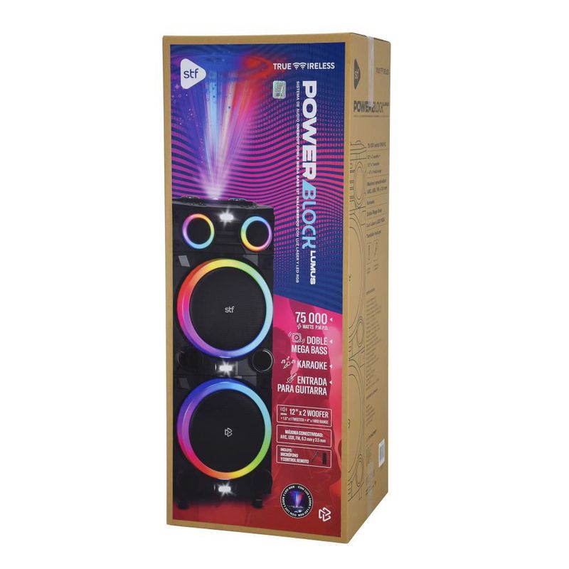 Bocina Inalámbrica STF Power Block Lumus 2x12”
