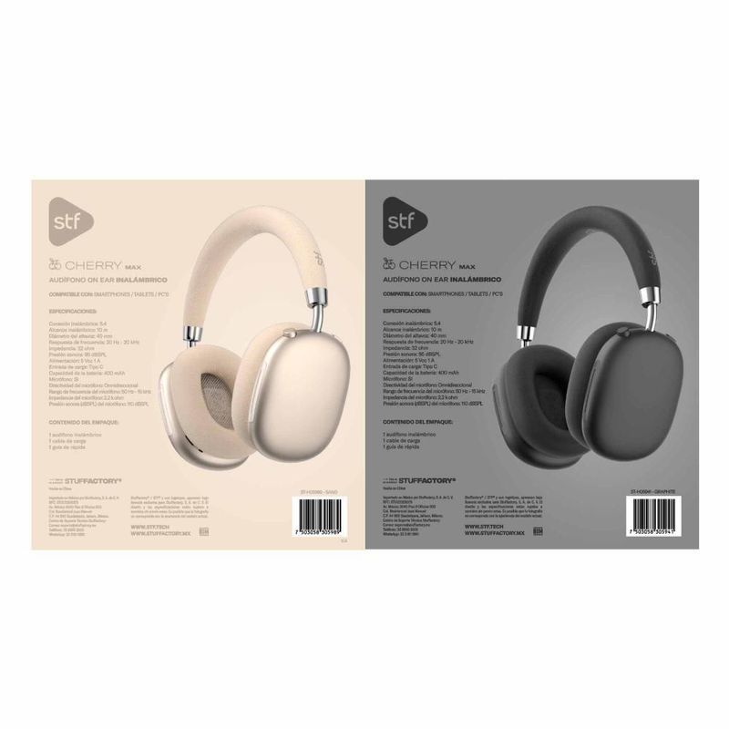 Paquete de Audífonos On Ear STF Cherry