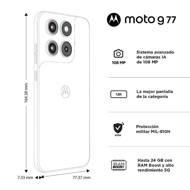 Motorola Moto G77 256GB AT&T Verde