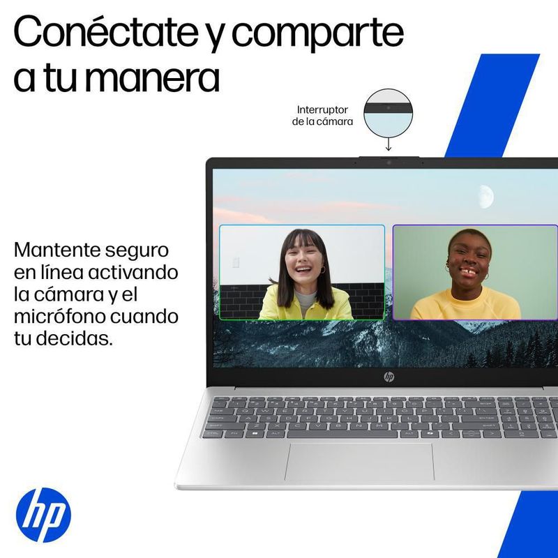 Laptop HP 15-fc0265la AMD Ryzen5 8GB RAM 512GB SSD Plata