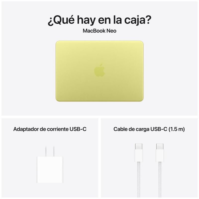 MacBook Neo Apple 8GB RAM 256GB SSD Amarilla