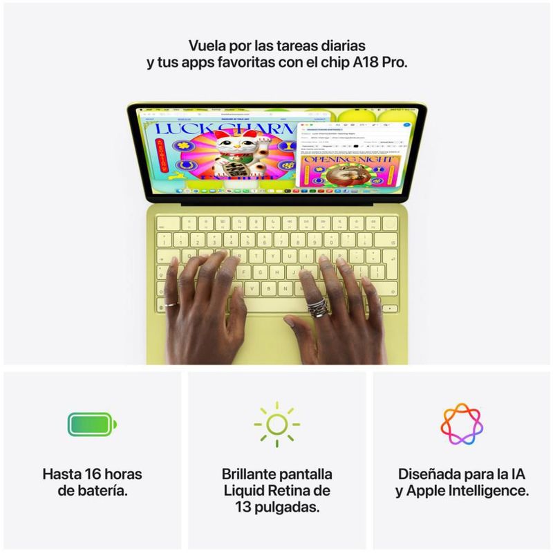 MacBook Neo Apple 8GB RAM 256GB SSD Amarilla