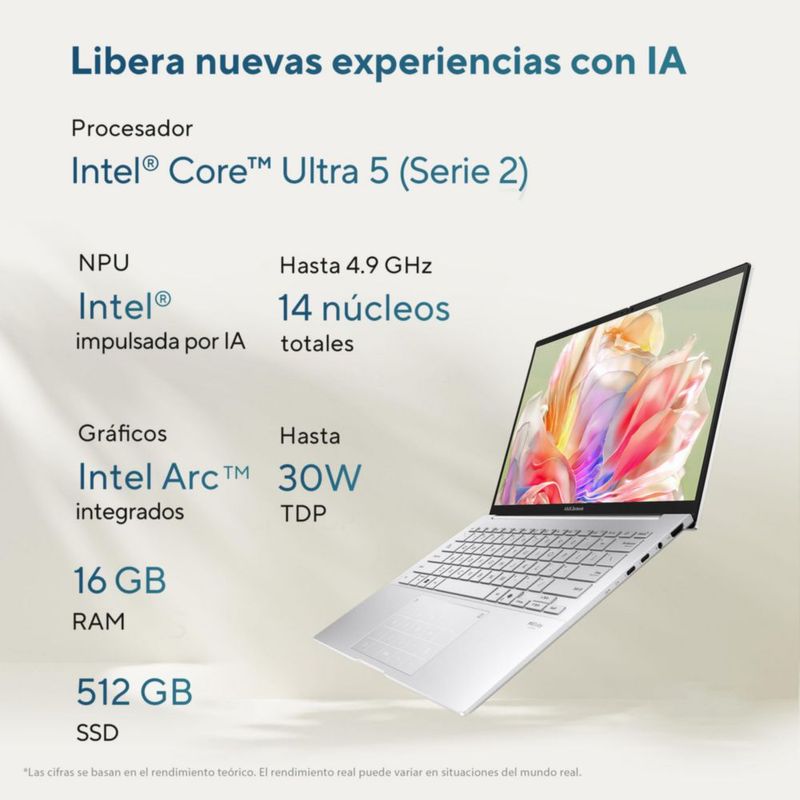 Laptop Asus Zebook 14 Ultra 5 16GB RAM 512GB SSD Cool Silver