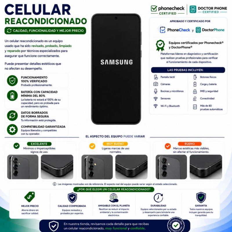 Galaxy S22 128GB Morado Reacondicionado