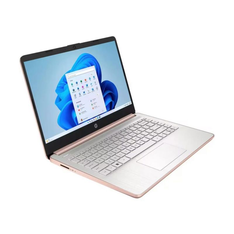 Laptop HP 14-dq6015dx Intel N150 4GB RAM 128GB SSD Rosa Windows 11 + Office incluido + Mouse