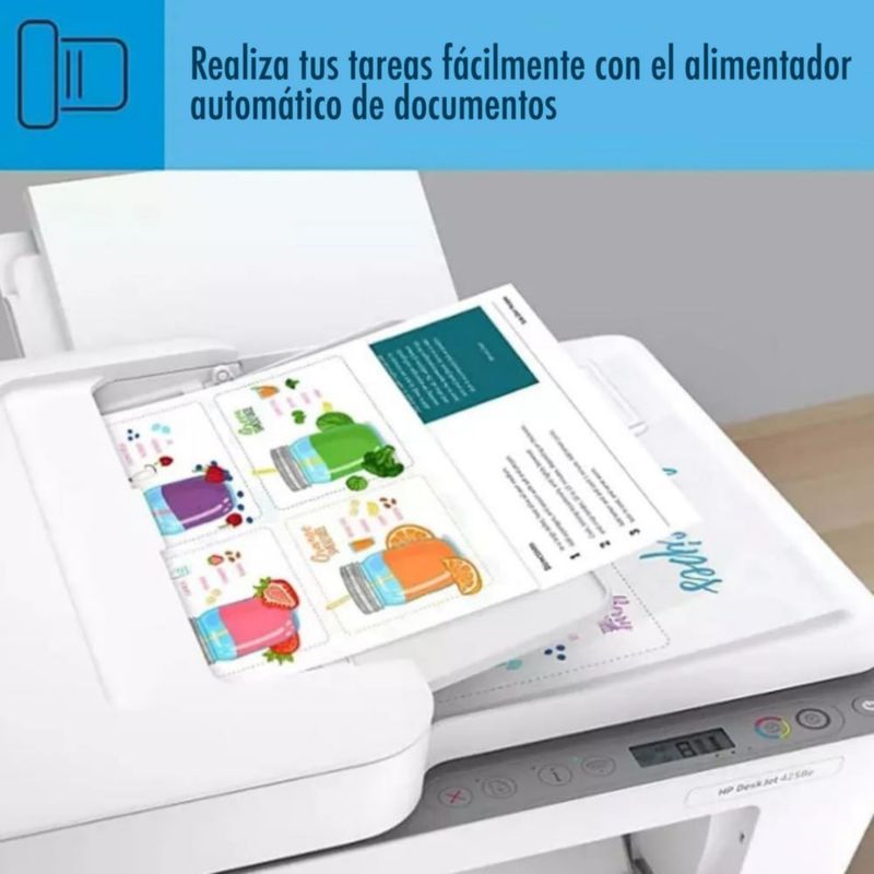 Impresora Multifuncional HP DeskJet 4258e Todo en Uno WiFi Color Escáner Copiadora