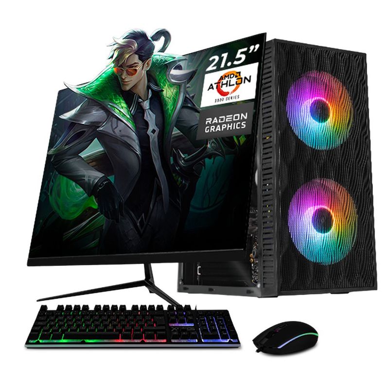 Xtreme pc radeon vega 3 athlon 16gb 500gb monitor 21.5 black