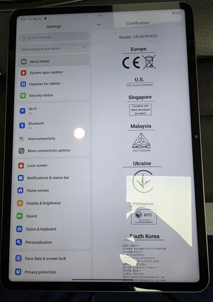 Tablet XIAOMI Pad 7 AI 112" 256 GB + 8 GB Wi‑Fi Azul