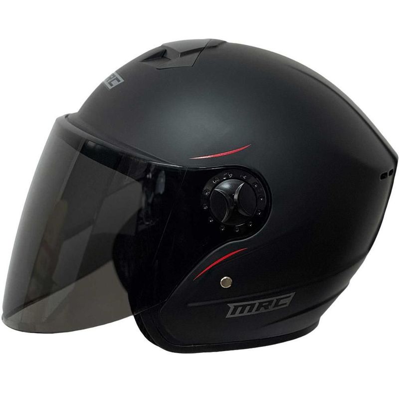 Casco Jet Bolt Negro Talla Grande
