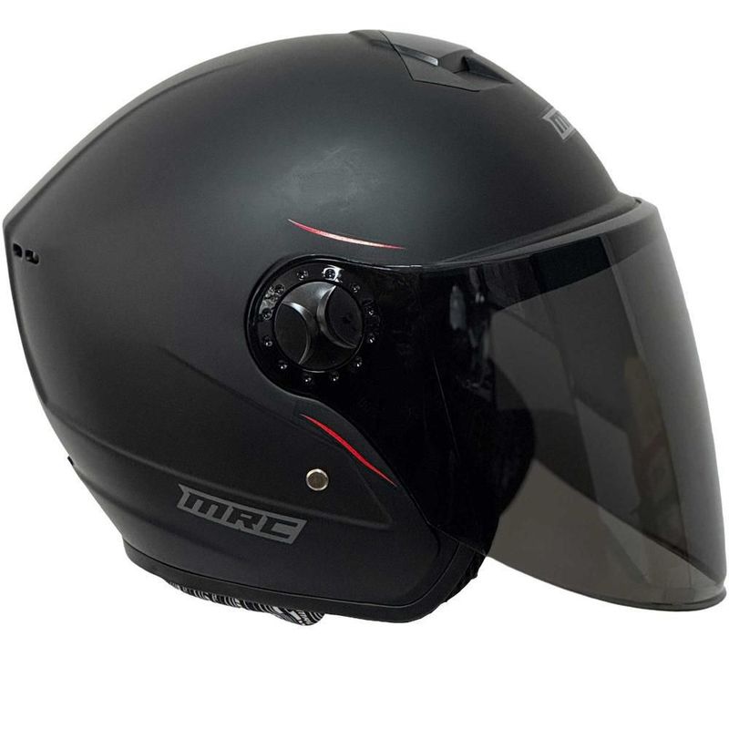 Casco Jet Bolt Negro Talla Grande