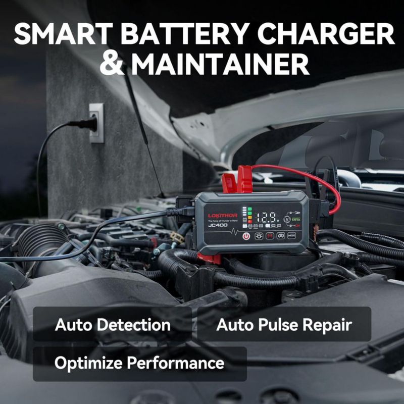 Cargador de batería para auto LOKITHOR JC400 arrancador de 2500 A