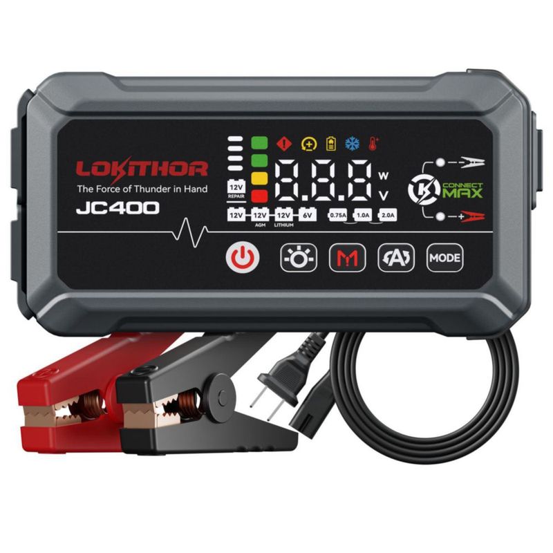 Cargador de batería para auto LOKITHOR JC400 arrancador de 2500 A