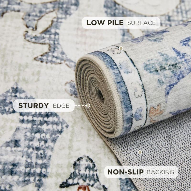 Alfombra Joydeco 140x183 cm Azul Gris