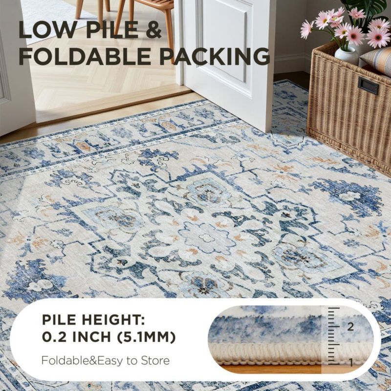 Alfombra Joydeco 140x183 cm Azul Gris
