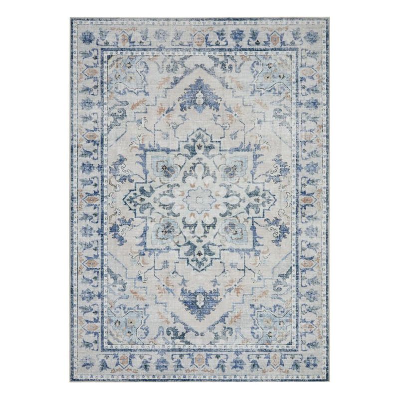 Alfombra Joydeco 140x183 cm Azul Gris