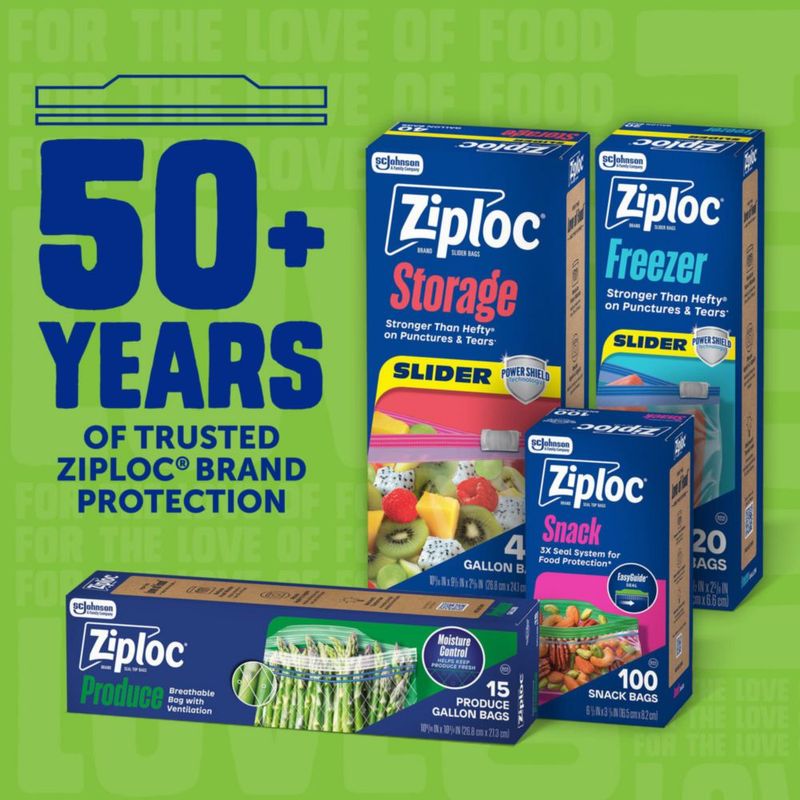 Bolsas de Almacenamiento de Alimentos Ziploc 200 unidades Pack Duo Variedad