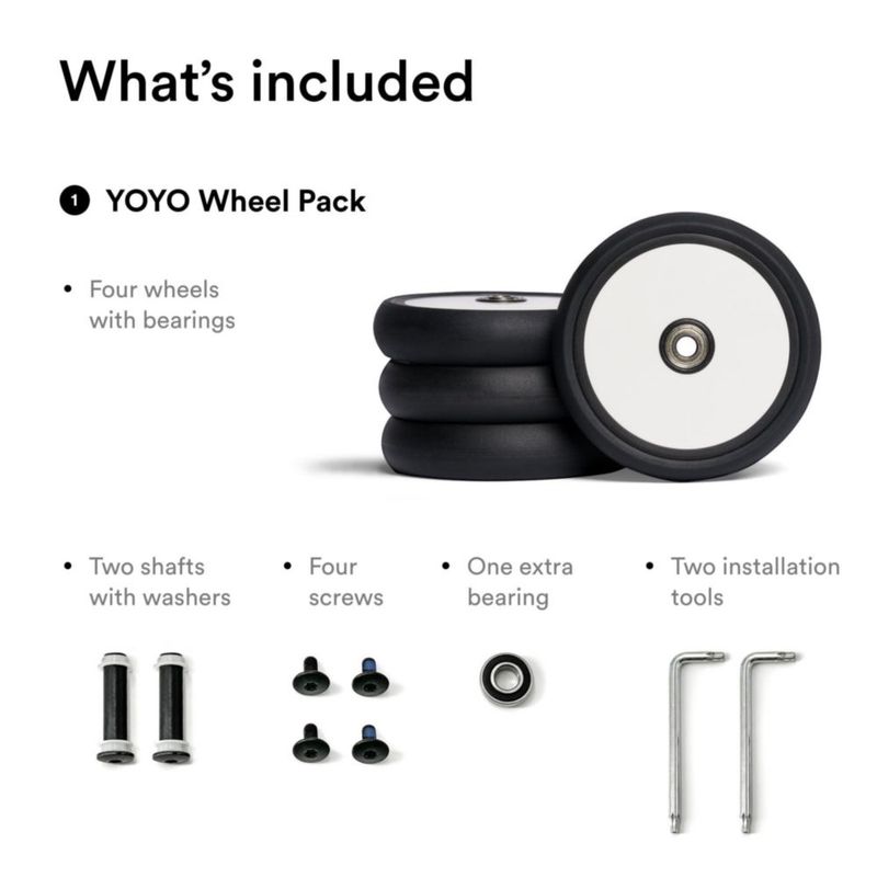 Paquete de 4 ruedas Stokke YOYO – Instalación fácil