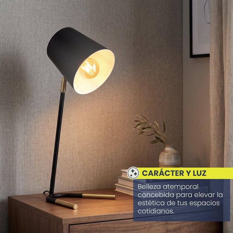 Lampara de mesa Electra color negro Mil luces