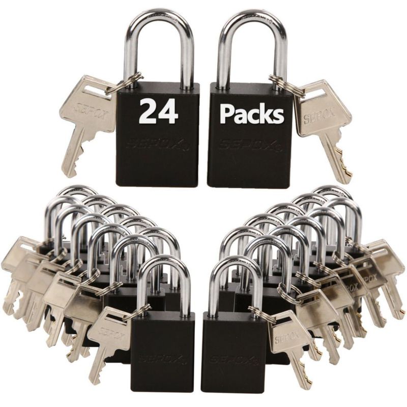 Candado de aluminio SEPOX 24 piezas 38 cm llaves diferentes