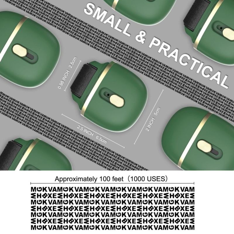 Sello de goma Lomil verde – Pack de 2 con tinta recargable