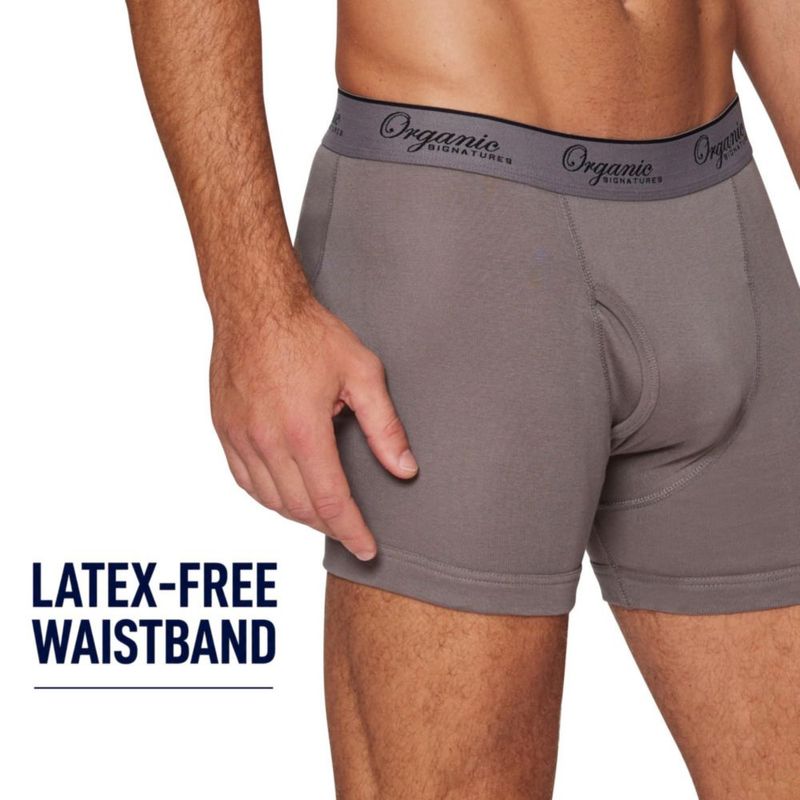 Boxer de algodón orgánico Signatures XL gris - Pack de 3