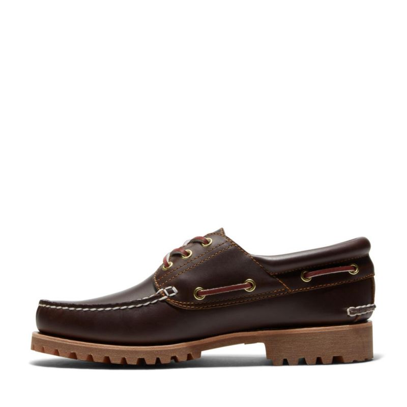 Zapato Náutico Timberland 10 M US Marrón 3-Ojales con Tacos