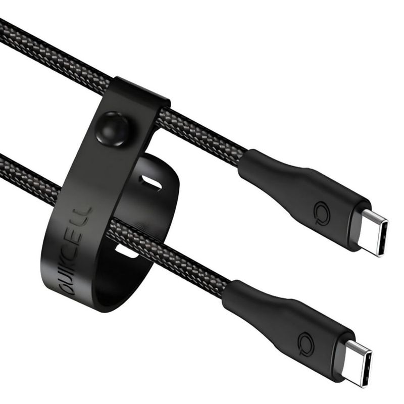 Quikcell Cable USB C a USB C 1.8m Carga Rapida Datos Conectores Reforzados