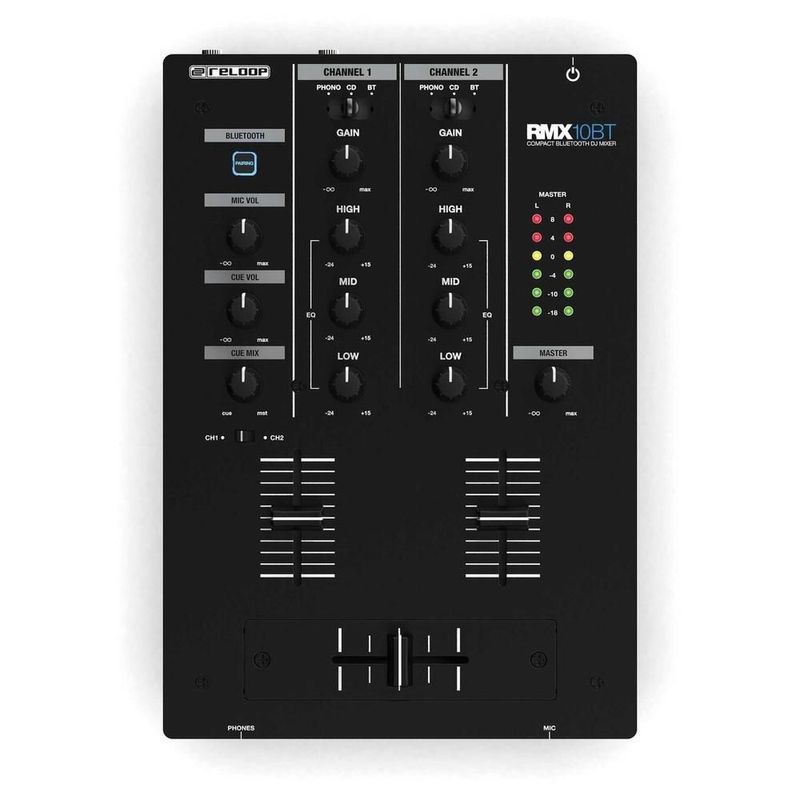 Mixer profesional para dj con bluetooth reloop rmx-10 bt