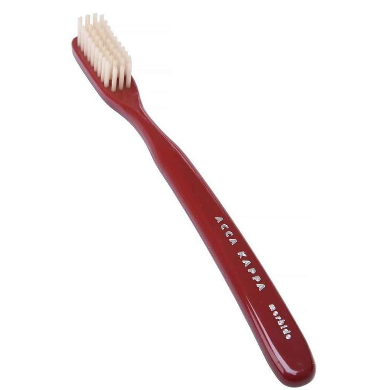 Cepillo de dientes Acca Kappa Vintage rojo de mango ergonómico