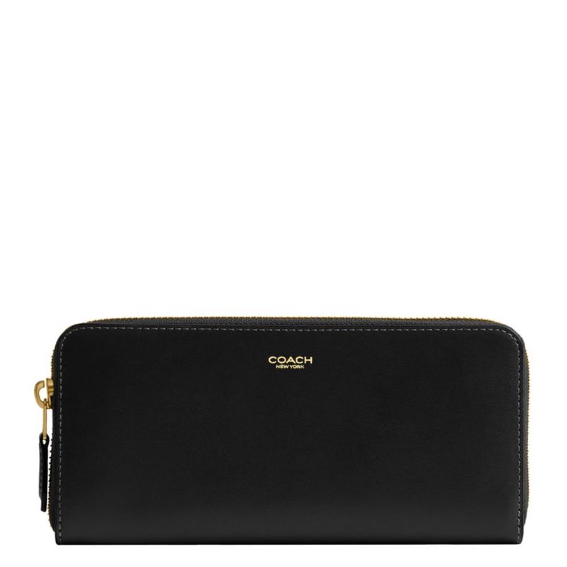 Cartera Coach New York Delgada con Cremallera Tipo Acordeón