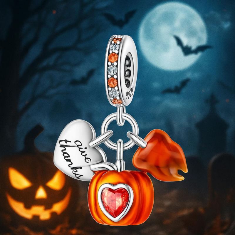 Dije Calabaza Corazón MXPHS-001 PumpkinThanks01 Dije Calabaza Amor